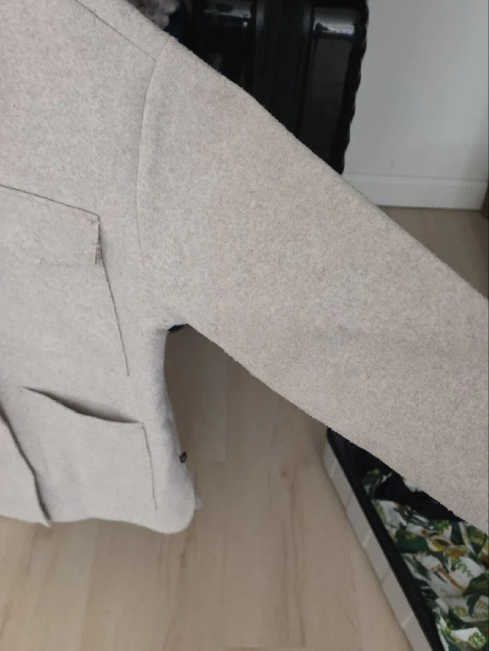 Banana Republic Light Beige Wool-Blend Shacket